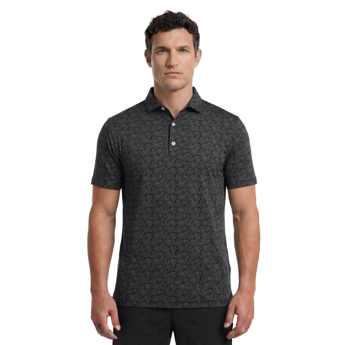 Wingtip Floral Lisle Golf Shirt