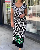 Casual Printed Short Sleeve Dress