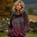 Women's Vintage Celtic Knot Viking Tree Of Life Art Graphic Cozy Hoodie