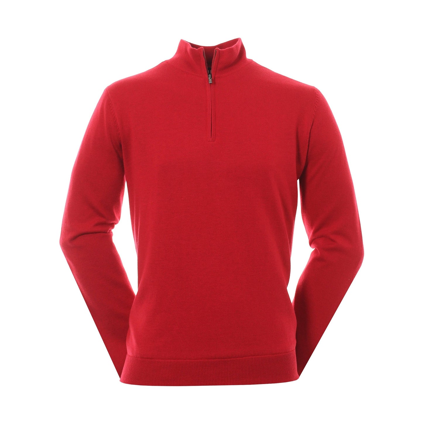 Wool Blend Lined 1/2 Zip Sweater